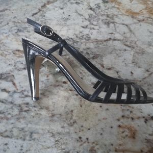 Black patent leather shoe